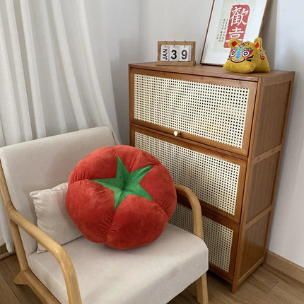 Round Tomato Throw Pillow,Plush Cushion Colorful Petal Throw Pillow ,Sofa Cushion Home Office Bedroom Decoration