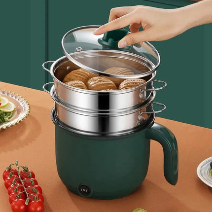 1.5L Mini Home Cooking Pot Multifunctional Rice Cooker Non Stick Pan Safety Material Potable Stockpot Utility Electrice