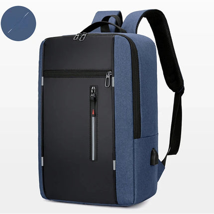 Waterproof Oxford Laptop Backpack for Men 15.6 Inch USB Charging Business Travel School Backpack High Capacity
