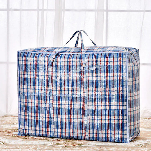 Reusable Plastic Jumbo Laundry Zipped Large Strong Shopping Home Storage Bag