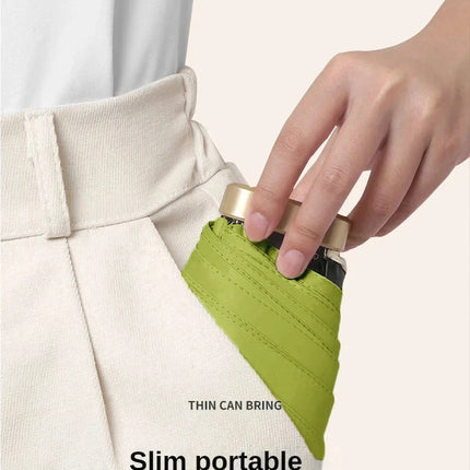 1Pc 55% Off Mini Sun Umbrella Pocket Rain Umbrella Vinyl Folding UV Ultraviolet Protection Sun Shade Pocket Parasol Capsule