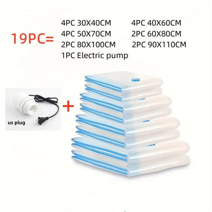 Vacuum Storage Bags More Space Save Compression Travel Seal Zipper for Clothes Pillows Bedding Closet Home Organizer