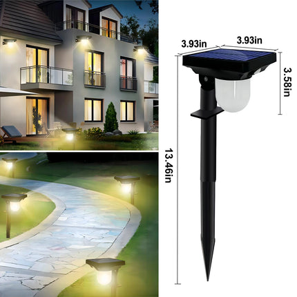 Solar Powered Waterproof Motion Sensor Garden Wall Path Light