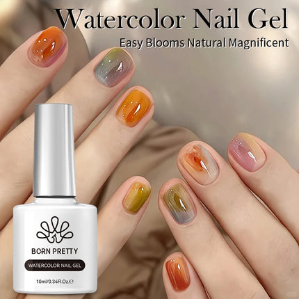 BORN PRETTY 10ml Rainbow Purple Water Light Cat Magnetic Gel Nail Polish Shining Sliver-light Holographics Semi Permanent UV Gel