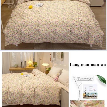 100% Cotton Duvet Cover Double Size Duvet Cover 200x230 Skin friendly Breathable Active Flower Print Pillow Cover Buy separately