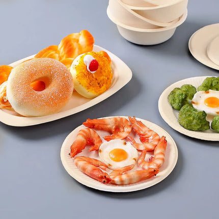 Disposable Plates For Parties Are Easy To Carry When Traveling Safe Healthy Waterproof Oil-proof Degradable plates