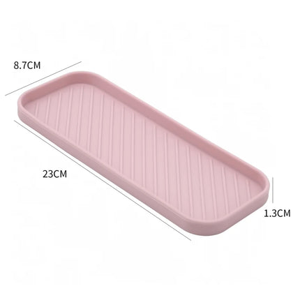 1/2pSilicone Drain Tray For Tableware Water Cup Fruit Vegetable Kitchen Sink Organizer Storage Tray Sponge Holder Soap Dispenser