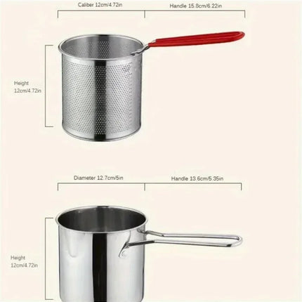 Stainless Steel Fryer with Filter Screen