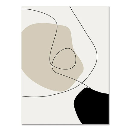 Abstract Boho Geometric Canvas Art Print