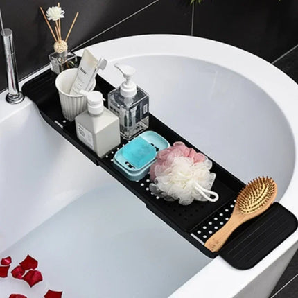 Extendable Bamboo Bathtub Shelf Tray