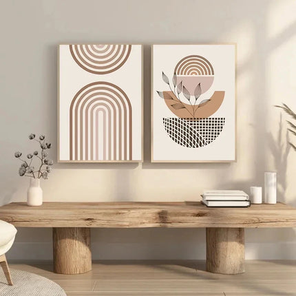 Bohemian Light-colored Canvas Block Prints