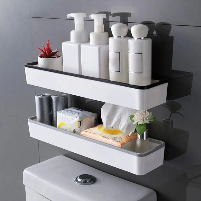 Wall-Mounted Toilet Bathroom Storage Cabinet Rack
