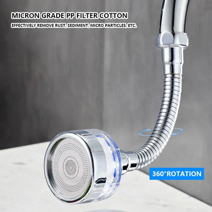 Kitchen Faucet Water Filter 360° Sink Filter Pressurized Sink Faucet Water Filter Universal Faucet Aerator Bathroom Accessories