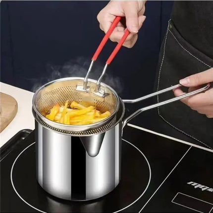 Stainless Steel Fryer with Filter Screen
