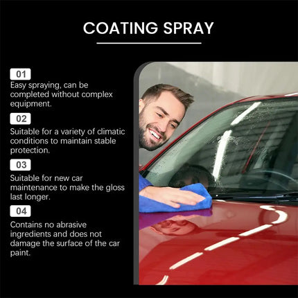 Car Coating Spray Hydrophobic Auto Glass Coating Agent Waterless Wash Car Refurbishment Brightening Waxing Polishing Spray