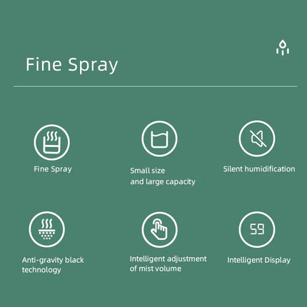 Humidifier Home Office Desktop Water Replenishment Device Creative Backflow Anti gravity Water Drop Humidifier