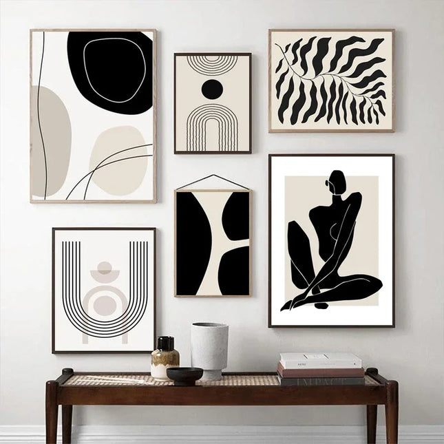 Abstract Boho Geometric Canvas Art Print