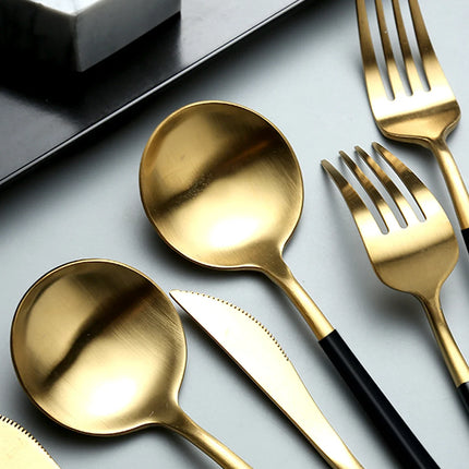 24-Piece Stainless Steel Dinnerware Set