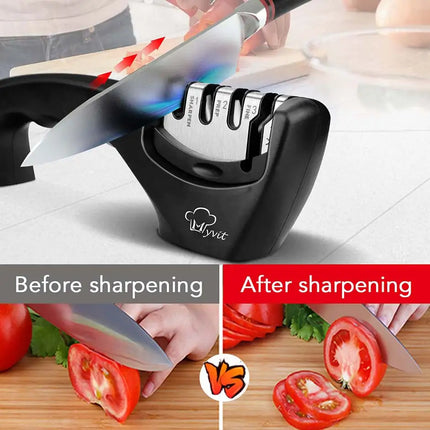 Knife Sharpener Professional Sharpening Stone Whetstone Grindstone 2/3/4 Stages Kitchen Knives Scissor Grinder Stone Householder