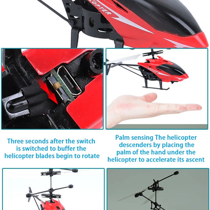 Rechargeable Mini RC Drone Remote Safe Fall-resistant RC Helicopters Drone Children Toys（No remote control battery）
