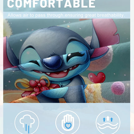 1 cartoon cute Stitch pattern digital printed frosted Fitted Sheet,bedroom printed bed cover,bedding(No pillowcase)