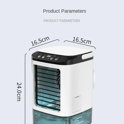 Air Conditioner Portable Fan Desktop Dual Spray Ultrasonic Atomization 3-Speed Mute Air Cooler Night Light Electric Fan for Home