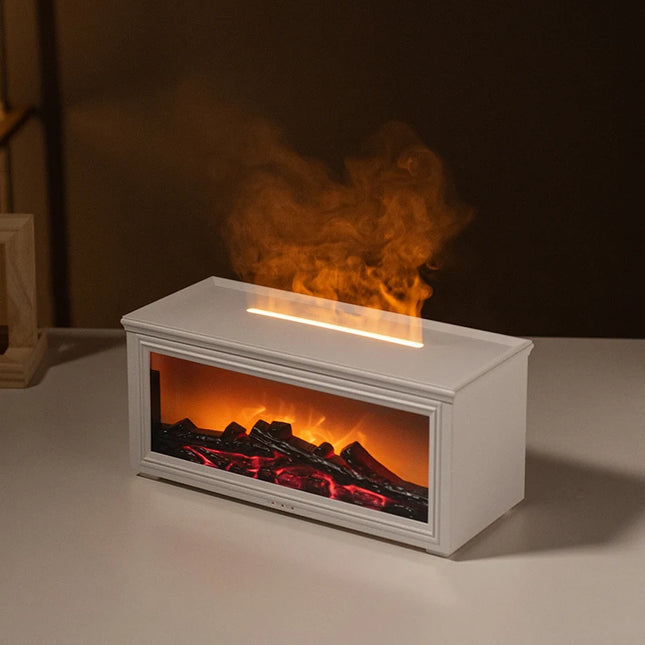 7 colors of essential oil fireplace diffuser mini flame aromatherapy fireplace humidifier aromatherapy oil diffuser