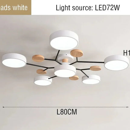 Modern LED Chandelier with 3 Colors