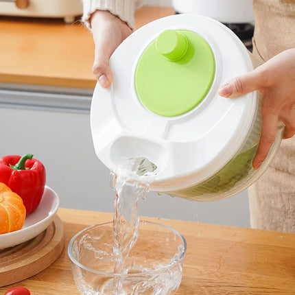 Salad Spinner Dryer – Leafy Greens Washer Crisper Kitchen Tool