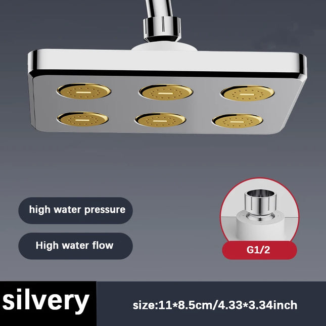Supercharged Wall-Mounted Rotatable Shower Head