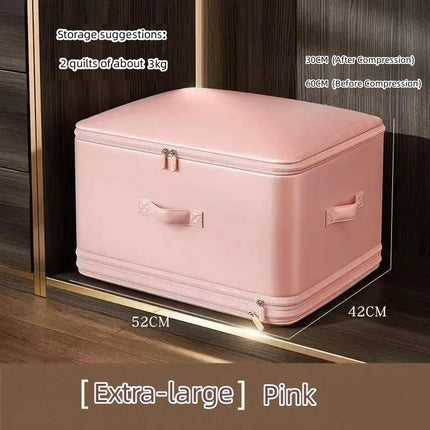 Ultra Space Saving Self Compression Organizer,Comforter Storage Bag,Moving Bag for Comforters,Clothes,Blankets,Bedding,College