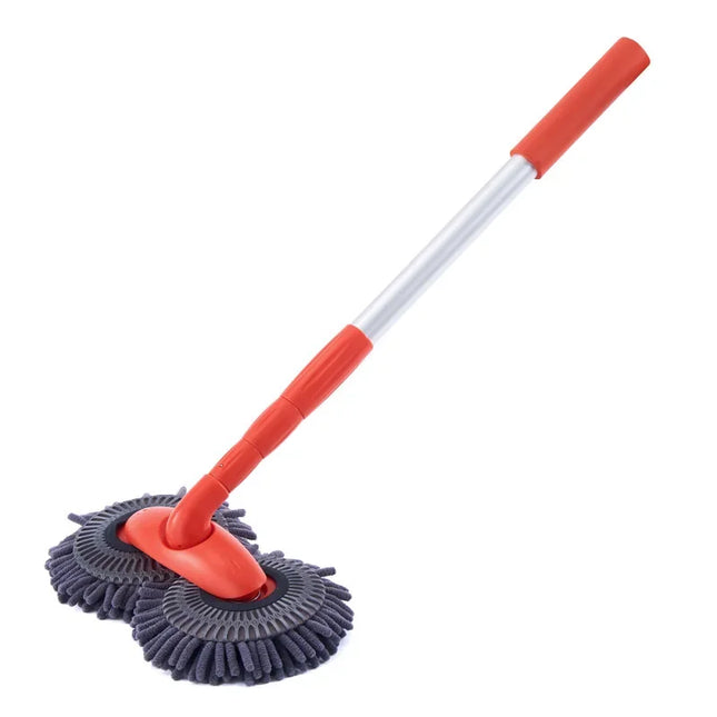 Car Double Head Car Wash Mop Car Wash Brush Rotating Not Hurt The Car Soft Brush Long Handle Detachable Retractable Car Brush