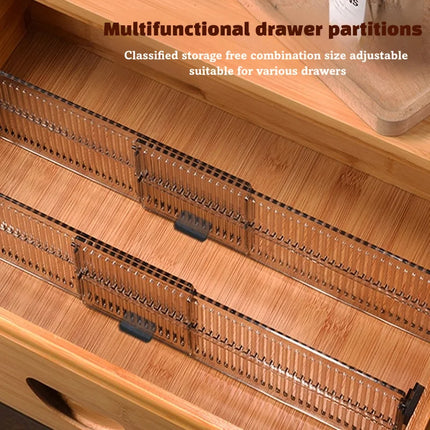8Pcs Adjustable Plastic Drawer Divider, Organizer Separator for Underwear, Socks, Home Storage Cabinet, Expandable Grid