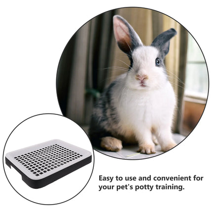 Pink Guinea Pig Litter Tray Pan Bunny Bedding Corner Litter Box Grate Restroom Toilet Corner Potty Poop Trainer Hamster