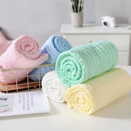 Newborn Bedding Sleeping Blanket Baby Accessories Boys Girls Bath Shower Towel Bathrobe 6 Layers Kids Muslin Swaddle Wrap