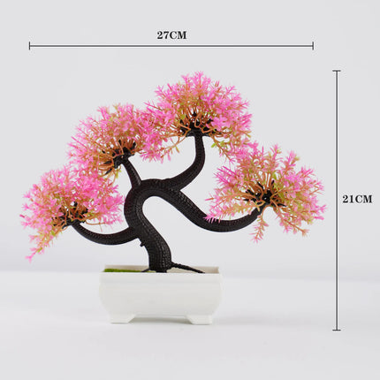 Artificial Bonsai Tree Potted Plant Small Table Decor