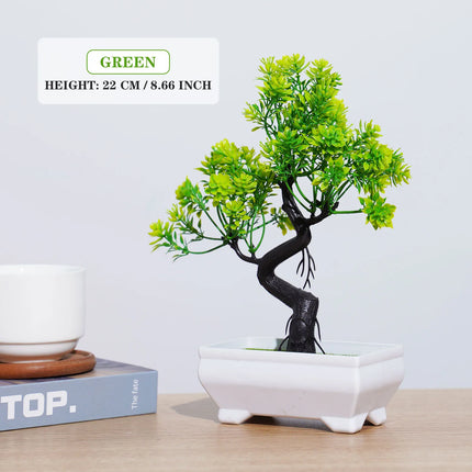 Artificial Bonsai Tree Potted Plant Small Table Decor