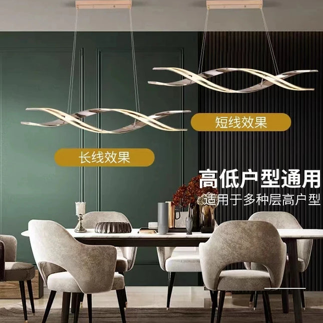 Minimalist LED Chandelier for Dining Room Modern Geometric Kitchen Pendant Light Simple Home Decor Hanging Light Fixture