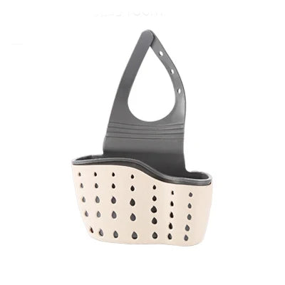 Hot Home Storage Drain Basket Kitchen Sink Holder Adjustable Soap Sponge Shlf Hanging Drain Basket Bag Kitchen Accessories