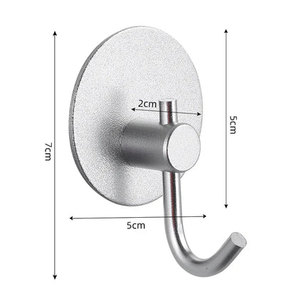 Self-adhesive Bathroom Hook Key Bag Shower Door Robe Towel Adhesive Hanger Kitchen Accessories For Organizer Wall Stickers Hooks