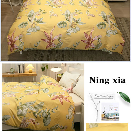 100% Cotton Duvet Cover Double Size Duvet Cover 200x230 Skin friendly Breathable Active Flower Print Pillow Cover Buy separately