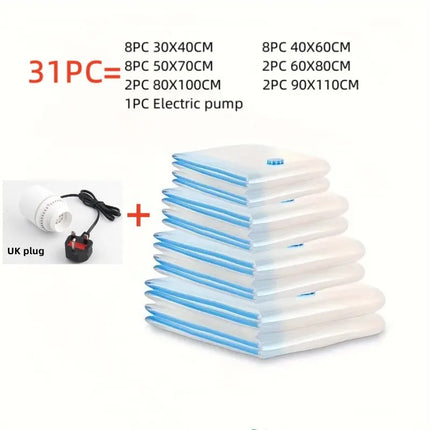 Vacuum Storage Bags More Space Save Compression Travel Seal Zipper for Clothes Pillows Bedding Closet Home Organizer