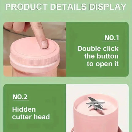 Electric Juicer Cup 6 Blades Blender Milkshake Machine USB Portable Fruit Milk Mixing Tool Mini Fresh Juice Blender Sport