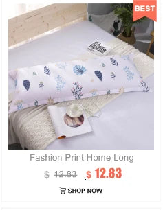 Solid Color Flannel Long Pillow Case Soft Comfortable Adults Double Lover Sleeping Pillow Cover Bedding Body Pillowcase