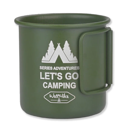 300ML Camping Water Cup Aluminium Alloy Hiking Mug Foldable Handle Travel Coffee Cup Ultra-Light Outdoor Kitchen Equipment