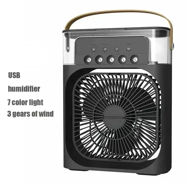 2025 Portable 3 in 1 Fan AIr Conditioner Household Small Air Cooler LED Night Lights Humidifier Air Adjustment Home Fans