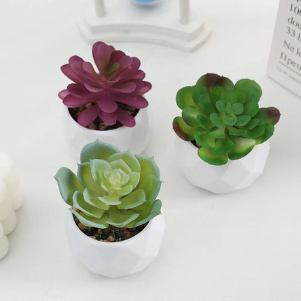 Mini Artificial Succulent Bonsai Plants