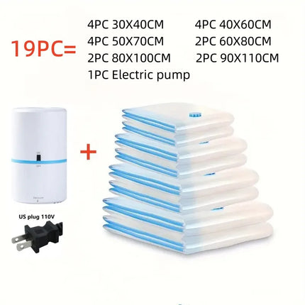 Vacuum Storage Bags More Space Save Compression Travel Seal Zipper for Clothes Pillows Bedding Closet Home Organizer