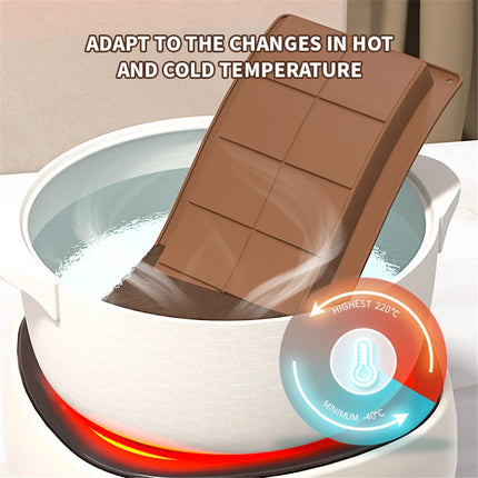10 Grids Silicone Molding Chocolate Bar Mold Non-Stick Reusable Kitchen Deep Chocolate Mold Multipurpose Large Candy Molds