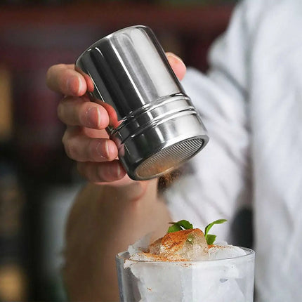 Silver Stainless Steel Mesh Tube Dusting Shaker